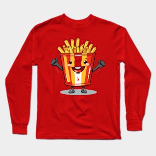 kawaii french fries T-Shirt cute potatofood Long Sleeve T-Shirt